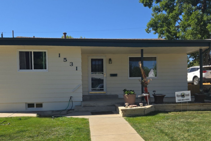 Denver ranch home exterior with rhino shield exterior paint coating.