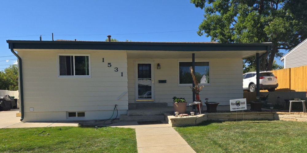 Denver Ranch Home Gets A New Life Denver ranch home exterior with rhino shield exterior paint coating.